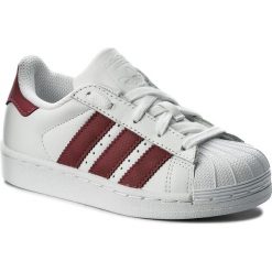 Buty adidas - Superstar C CQ2723 Ftwwht/Ftwwht/Cblack. Białe półbuty dziewczęce Adidas, na sznurówki. W wyprzedaży za 189,00 zł.