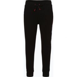Guess Jeans - Spodnie dresowe męskie, czarny. Czarne spodnie męskie Guess Jeans, m, z aplikacjami, z jeansu, eleganckie. Za 349,95 zł.