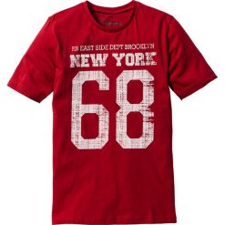 T-shirty chłopięce: T-shirt z nadrukiem w stylu „college” bonprix ciemnoczerwony
