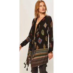Desigual - Kardigan. Czarne swetry damskie Desigual, s, bez wzorów, z poliesteru. W wyprzedaży za 239,90 zł.