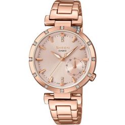 CASIO SHE 4051PG-4A. Różowe zegarki damskie CASIO, pozłacane. W wyprzedaży za 523,00 zł.