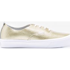 Vans - Tenisówki. Żółte trampki i tenisówki damskie Vans, bez wzorów, ze skóry, na sznurówki. W wyprzedaży za 219,90 zł.