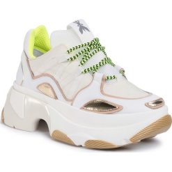 Sneakersy PATRIZIA PEPE - 2V9428/A6Q4-J3BZ White Metallics. Brązowe półbuty damskie Patrizia Pepe, bez wzorów, ze skóry, bez obcasa, na płaskiej podeszwie, bez zapięcia. W wyprzedaży za 669,00 zł.