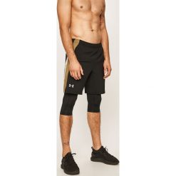Under Armour - Szorty. Czarne spodenki sportowe męskie xl, z elastanu, sportowe. W wyprzedaży za 139,90 zł.