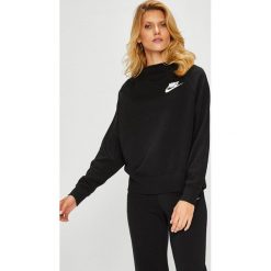 Nike Sportswear - Bluza. Czarne bluzy z nadrukiem damskie marki Nike Sportswear, l, z bawełny, bez kaptura. Za 239,90 zł.