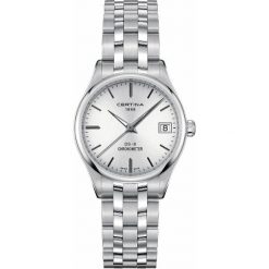 PROMOCJA ZEGAREK CERTINA DS-8 LADY COSC CHRONOMETER C033.251.11.031.00. Niebieskie zegarki damskie CERTINA, szklane. W wyprzedaży za 1531,20 zł.