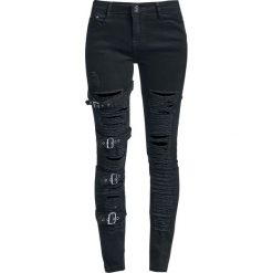 Boyfriendy damskie: KuroNeko Beggar Trousers Jeansy damskie czarny