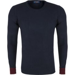 Sweter Trussardi Jeans. Swetry męskie Trussardi Jeans, m, bez wzorów, z jeansu, klasyczne, z włoskim kołnierzykiem, bez kaptura. Za 139,00 zł.