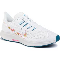 Buty NIKE - Air Zoom Pegasus 36 Flr CD9465 199 White/Hyper Pink/Vast Grey. Białe buty sportowe damskie Nike, bez wzorów, z tworzywa sztucznego, sportowe, do biegania, nike zoom. W wyprzedaży za 369,00 zł.