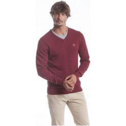 Polo Club C.H..A Sweter Męski L Burgundowy. Czerwone swetry klasyczne męskie Polo Club C.H..A, l, dekolt w kształcie v. W wyprzedaży za 259,00 zł.