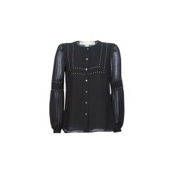 Koszule MICHAEL Michael Kors HT LACE INSERT. Czarne koszule damskie MICHAEL Michael Kors, s, bez wzorów, bez kołnierzyka, bez rękawów. Za 455,40 zł.