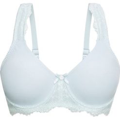 Biustonosz t-shirt bonprix jasnoniebiesko-ecru. Niebieskie biustonosze bonprix, w koronkowe wzory, z koronki. Za 21,99 zł.