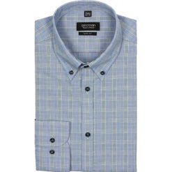Koszule męskie jeansowe: koszula croft 2007 długi rękaw slim fit zielony