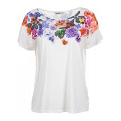 Desigual Desigual T-Shirt Damski M Biały. Białe t-shirty damskie Desigual, m, w kolorowe wzory. W wyprzedaży za 169,00 zł.