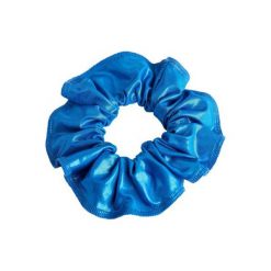 Gumka do włosów niebieska dla gimnastyczek sportowych. Niebieskie gumki do włosów damskie DOMYOS, bez wzorów, z elastanu. Za 14,99 zł.