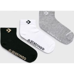 Converse - Skarpetki (3-pack). Szare skarpetki damskie Converse, bez wzorów, z elastanu. W wyprzedaży za 29,90 zł.