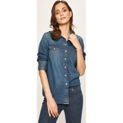 Wrangler - Koszula jeansowa. Niebieskie bluzki damskie Wrangler, s, z bawełny, klasyczne. Za 259,90 zł.