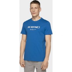 T-shirt męski TSM206 - kobalt. Niebieskie koszulki męskie 4f, m, bez wzorów, bez kołnierzyka, bez rękawów. Za 49,99 zł.