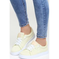 Żółte Buty Sportowe The Space. Żółte buty sportowe damskie Born2be, z napisami, sportowe. Za 79,99 zł.