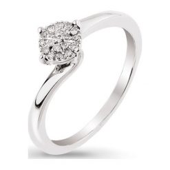 Wyjątkowy Złoty Pierścionek - złoto 333, Diament 0,07ct. Żółte pierścionki damskie W.KRUK, z diamentem, złote. Za 1390,00 zł.