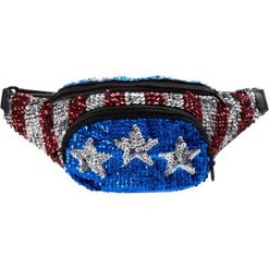 Torebki klasyczne damskie: Topshop FLORIDA SEQUIN BUMBAG Saszetka nerka blue