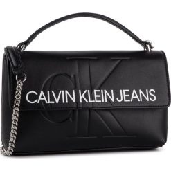 Torebka CALVIN KLEIN JEANS - Sculpted Monogram E/W Flap K60K605523 001. Czarne torebki klasyczne damskie Calvin Klein Jeans, bez wzorów, z jeansu, klasyczne, bez dodatków. Za 579,00 zł.