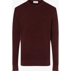 Calvin Klein - Sweter męski, czerwony. Czerwone swetry męskie Calvin Klein, m, z aplikacjami, z bawełny, bez kołnierzyka, bez kaptura. Za 499,95 zł.
