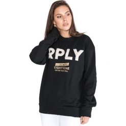 Replay Bluza Czarny. Czarne bluzy damskie Replay, l, z nadrukiem, z bawełny, bez rękawów, bez kaptura. Za 619,95 zł.