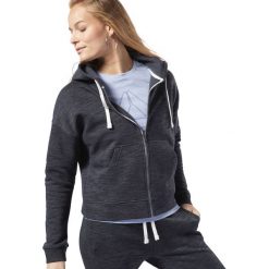 Reebok Essentials Bluza Czarny. Czarne bluzy damskie Reebok, s, bez wzorów, z bawełny, bez rękawów, bez kaptura. Za 240,95 zł.