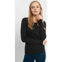 Lekki sweter z wiązaniem. Czarne bez kategorii Orsay, xs, z bawełny, z dekoltem na plecach. Za 59,99 zł.