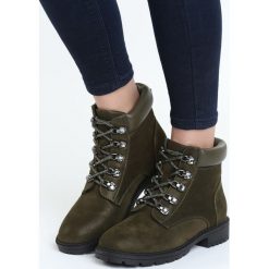 Zielone Traperki Autumn Breaker. Zielone buty zimowe damskie marki Born2be, na obcasie. Za 99,99 zł.