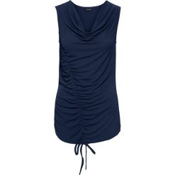 Topy damskie: Must have: top z dżerseju z marszczeniem bonprix ciemnoniebieski