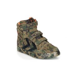 Buty Dziecko Hummel STADIL CAMO JR. Zielone trampki chłopięce Hummel, bez wzorów, bez zapięcia. Za 379,00 zł.