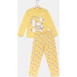 Blukids - Piżama dziecięca 98-128 cm. Żółte piżamy dziewczęce Blukids, z nadrukiem, z bawełny, bez rękawów. Za 39,90 zł.
