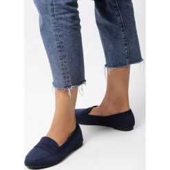 Granatowe Mokasyny Zoeys. Mokasyny damskie Born2be, na obcasie. Za 59,99 zł.