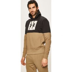 Under Armour - Bluza. Zielone bluzy męskie Under Armour, s, z nadrukiem, z bawełny, z kapturem, bez rękawów, z kapturem. Za 349,90 zł.