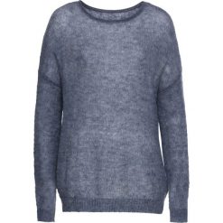 Sweter bonprix ciemnoniebieski melanż. Niebieskie swetry klasyczne damskie bonprix, z dekoltem w łódkę. Za 37,99 zł.