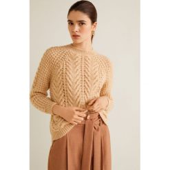 Mango - Sweter. Szare swetry damskie marki Mango, s, bez wzorów, z poliesteru, z krótkim rękawem, krótkie, bez kaptura. W wyprzedaży za 139,90 zł.