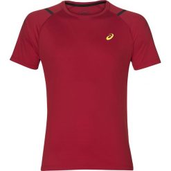 Koszulka Asics Icon SS Top M Czerwona. Czerwone koszulki męskie Asics, s, bez wzorów, ze skóry, bez kołnierzyka, z krótkim rękawem, krótkie, do biegania. Za 99,99 zł.
