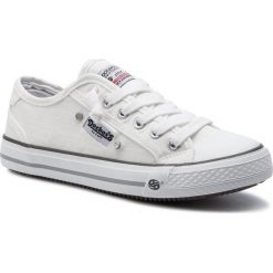Trampki DOCKERS - 42VE201-790500 White. Białe półbuty damskie DOCKERS, bez wzorów, z gumy, bez obcasa, na płaskiej podeszwie, bez zapięcia. W wyprzedaży za 169,00 zł.