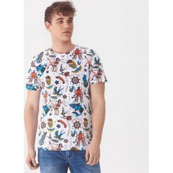 T-shirt z morskim motywem - Wielobarwny. Zielone t-shirty męskie House, s, bez wzorów, bez kołnierzyka. Za 49,99 zł.