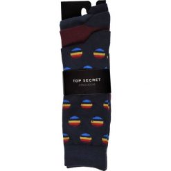 SKARPETKI MĘSKIE. Skarpetki męskie Top Secret, bez wzorów, z jeansu. Za 29,99 zł.