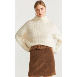 Mango - Spódnica Farrah. Pomarańczowe spódniczki damskie Mango, na co dzień, xs, w paski, z elastanu, casualowe, mini, proste. Za 119,90 zł.