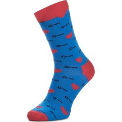 Skarpety Wysokie Unisex HAPPY SOCKS - KTM01-6000 Granatowy Kolorowy. Niebieskie skarpetki damskie Happy Socks, bez wzorów, z elastanu. Za 34,90 zł.