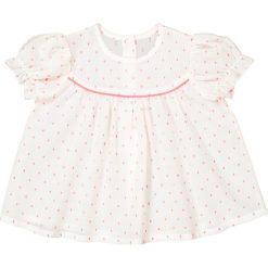 Bluza z krótkim rękawem i nadrukiem 1 m-c - 3 lata. Różowe bluzy dziewczęce marki La Redoute Collections, z nadrukiem, z bawełny, z krótkim rękawem, krótkie. Za 52,88 zł.