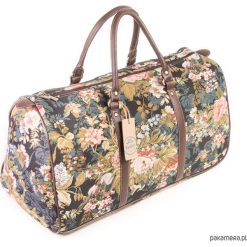 Gobelinowa torba podróżno-sportowa Fleurette. Szare torby podróżne Pakamera, bez wzorów, eleganckie. Za 199,00 zł.