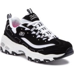 Sneakersy SKECHERS - D'lites Biggest Fan 11930/BKW Black/White. Czarne półbuty damskie Skechers, ze skóry ekologicznej. W wyprzedaży za 249,00 zł.