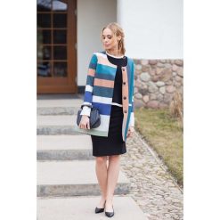 Długi żakiet z zapieciem s044. Szare marynarki i żakiety damskie Style, s, z nadrukiem, klasyczne. Za 179,90 zł.