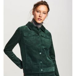Sztruksowa kurtka - Khaki. Brązowe kurtki damskie Reserved, ze sztruksu. Za 159,99 zł.