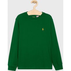 Polo Ralph Lauren - Longsleeve dziecięcy 134-176 cm. Zielone t-shirty chłopięce Polo Ralph Lauren, bez wzorów, z bawełny, bez rękawów. W wyprzedaży za 99,90 zł.